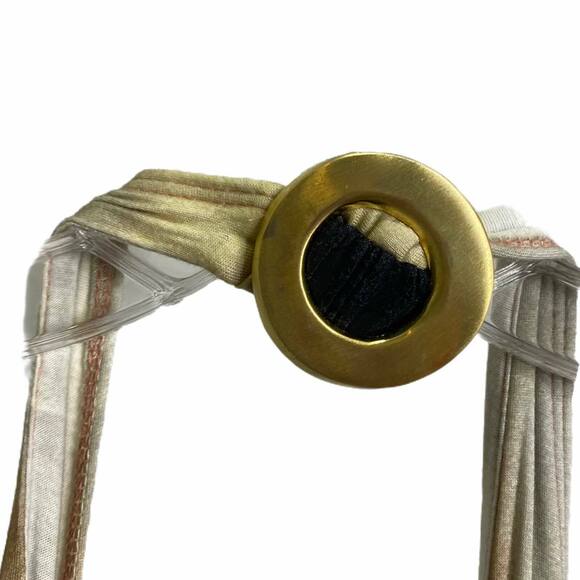 Tea And Honey Women's Dress Black Multi-Color Striped V-Neck Halter Backless S - Picture 4 of 6